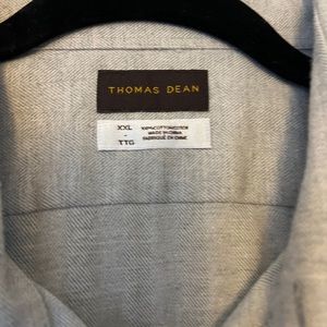 New! Thomas dean XXL Gray long sleeve button down